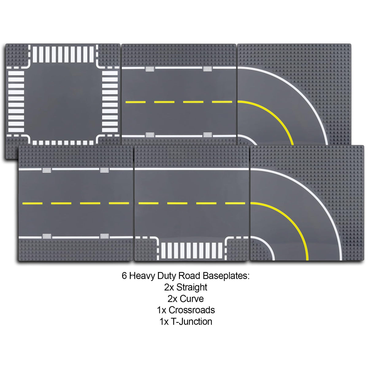 Apostrophe Games road baseplate curved piece adds smooth road routing and compatibility.