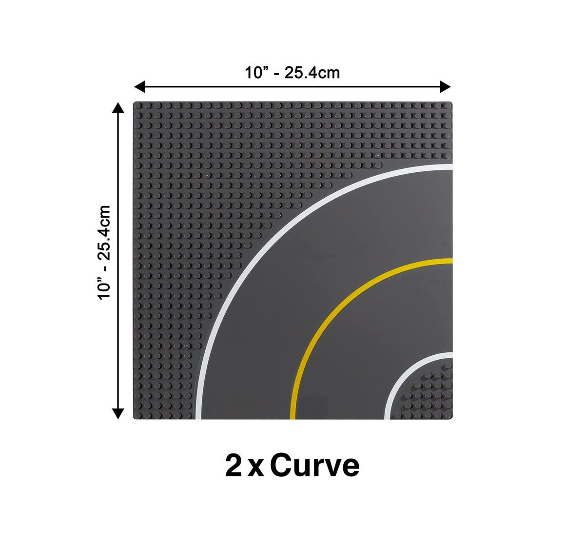 Apostrophe Games Road Base Plate Gray crossroad piece supports complex traffic patterns.