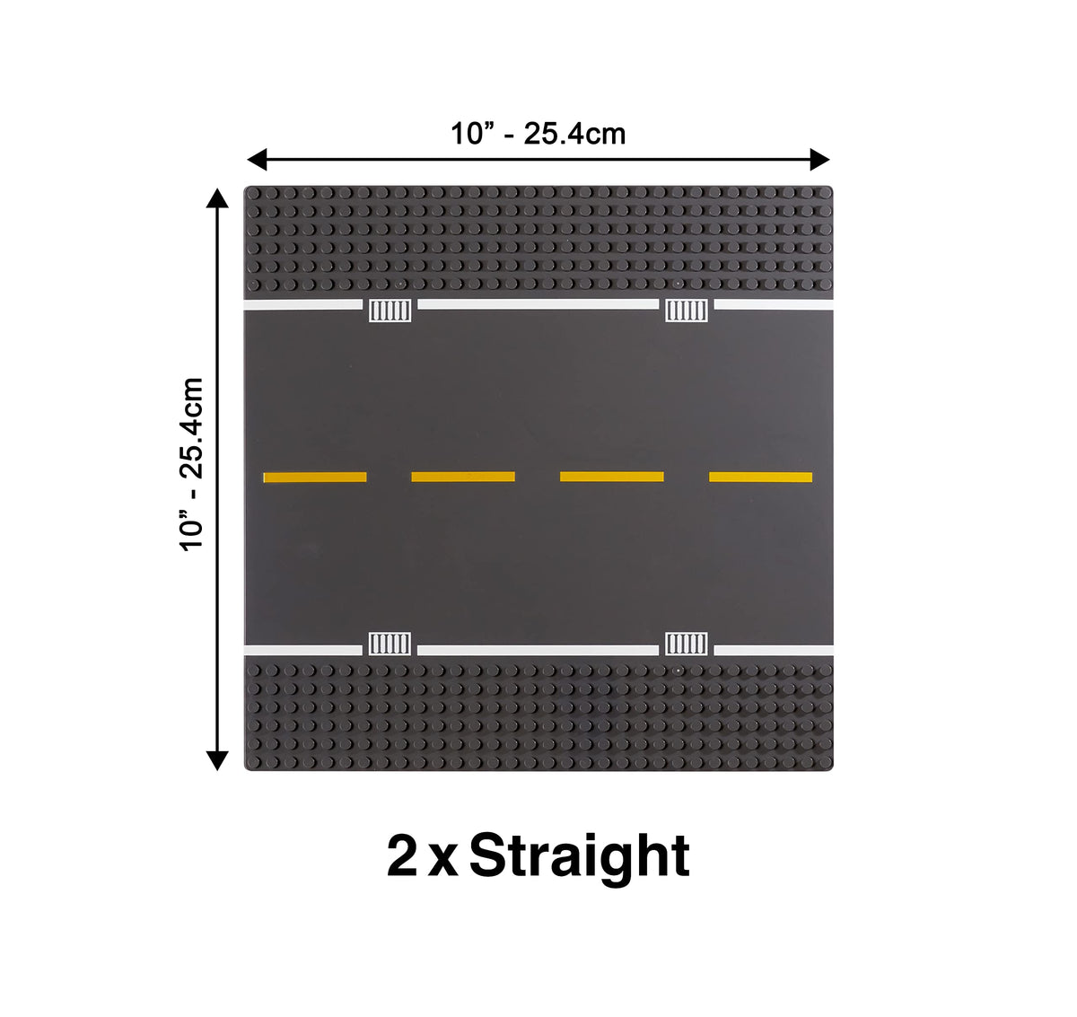 Apostrophe Games Road Base Plate Gray curve piece demonstrating seamless curved roads.
