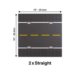 Apostrophe Games Road Base Plate Gray curve piece demonstrating seamless curved roads.