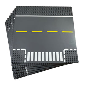 Apostrophe Games Road Base Plate Gray straight piece for reliable city layouts and stable builds.