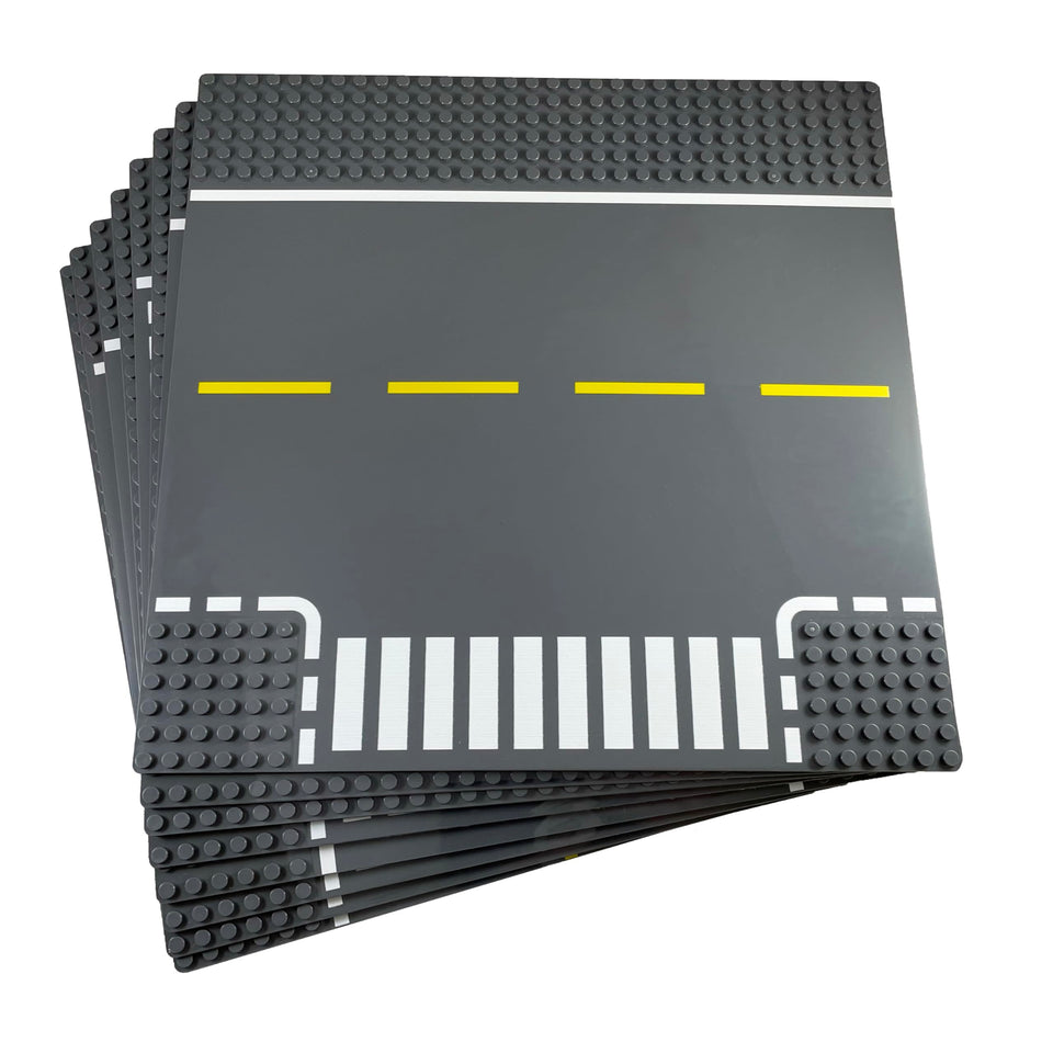 Apostrophe Games Road Base Plate Gray straight piece for reliable city layouts and stable builds.