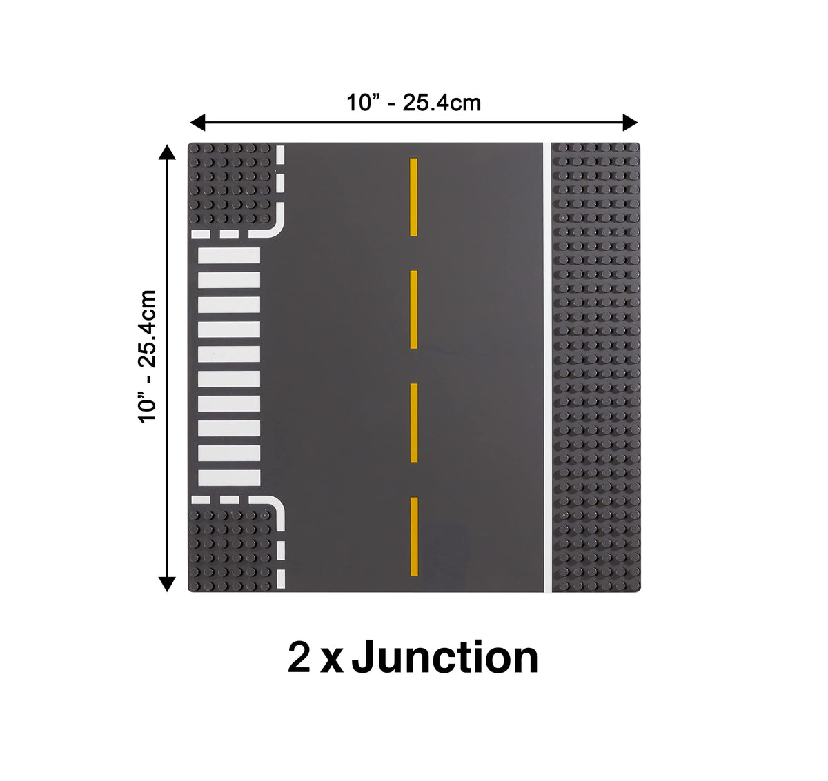 Apostrophe Games Road Base Plate Gray T-junction piece connects routes with planning flexibility.