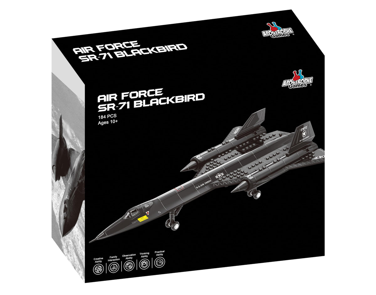 Apostrophe Games SR-71 display-ready model inspires craftsmanship.