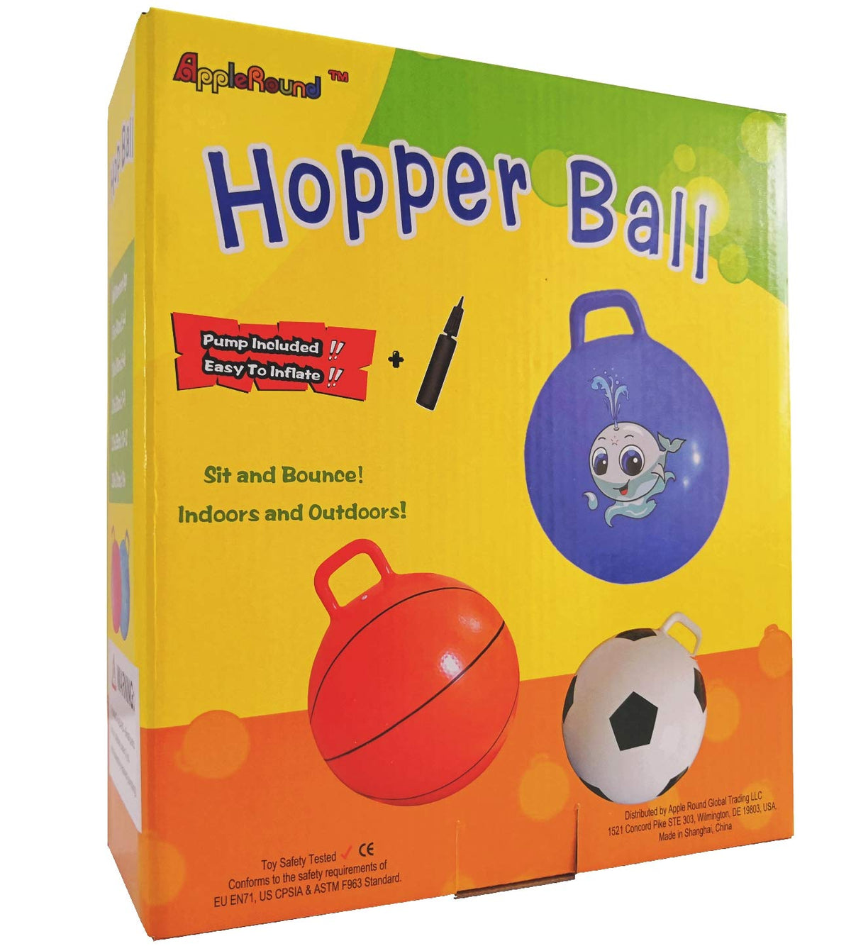 AppleRound pump-included hop ball supports quick inflation and easy storage