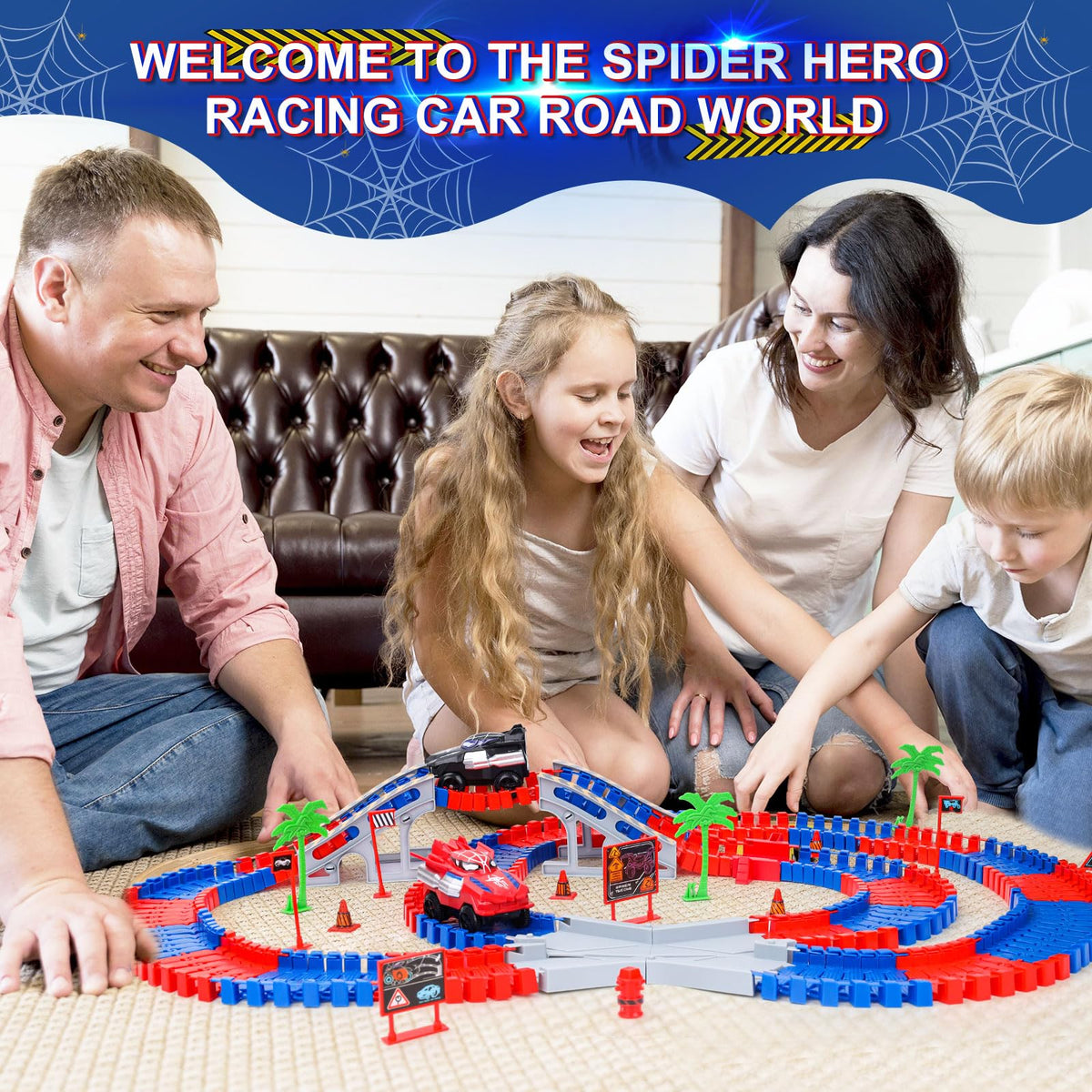 Appoft Spider Hero build-and-create track set encourages STEM exploration and problem-solving.