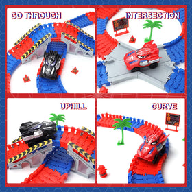 Appoft Spider Hero electric cars racing across tracks sparks fast-paced action and spatial thinking.