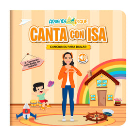 Aprende Peque Dance and Play book cover featuring Isa for Spanish storytelling
