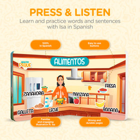 Aprende Peque durable board book withstands curious toddler exploration.