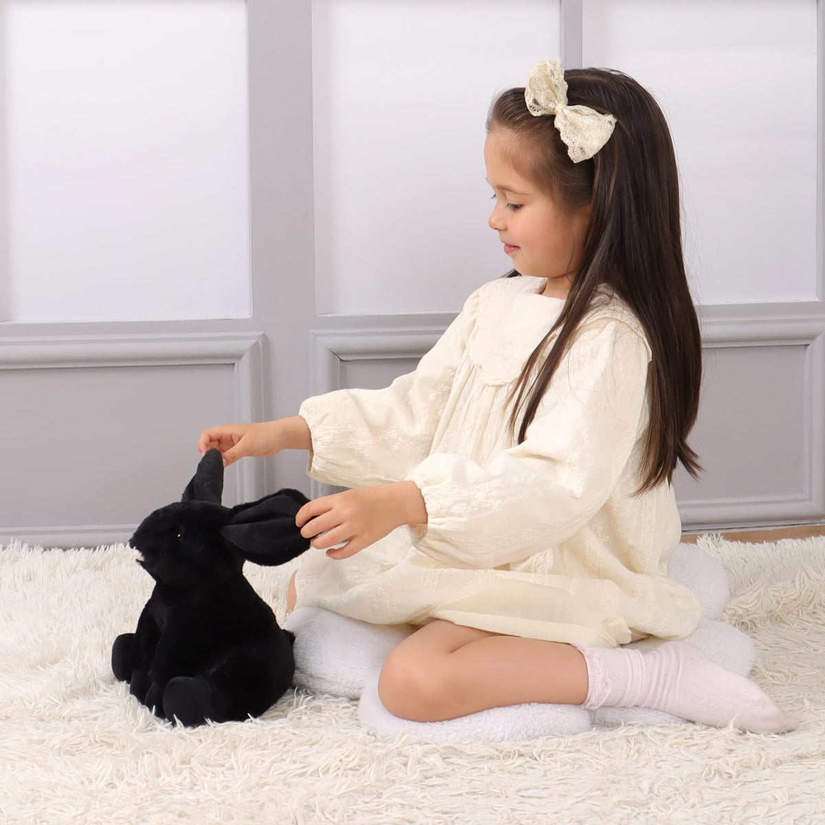 Apricot Lamb bunny 8-inch huggable size ideal for cozy moments.