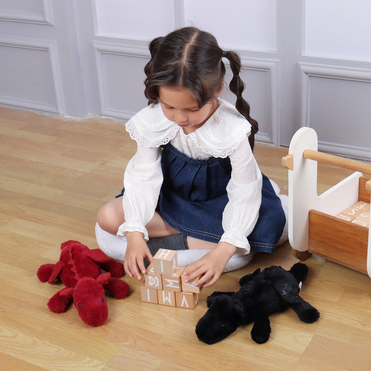Apricot Lamb child-safe dragon plush ideal for nursery and cuddle moments