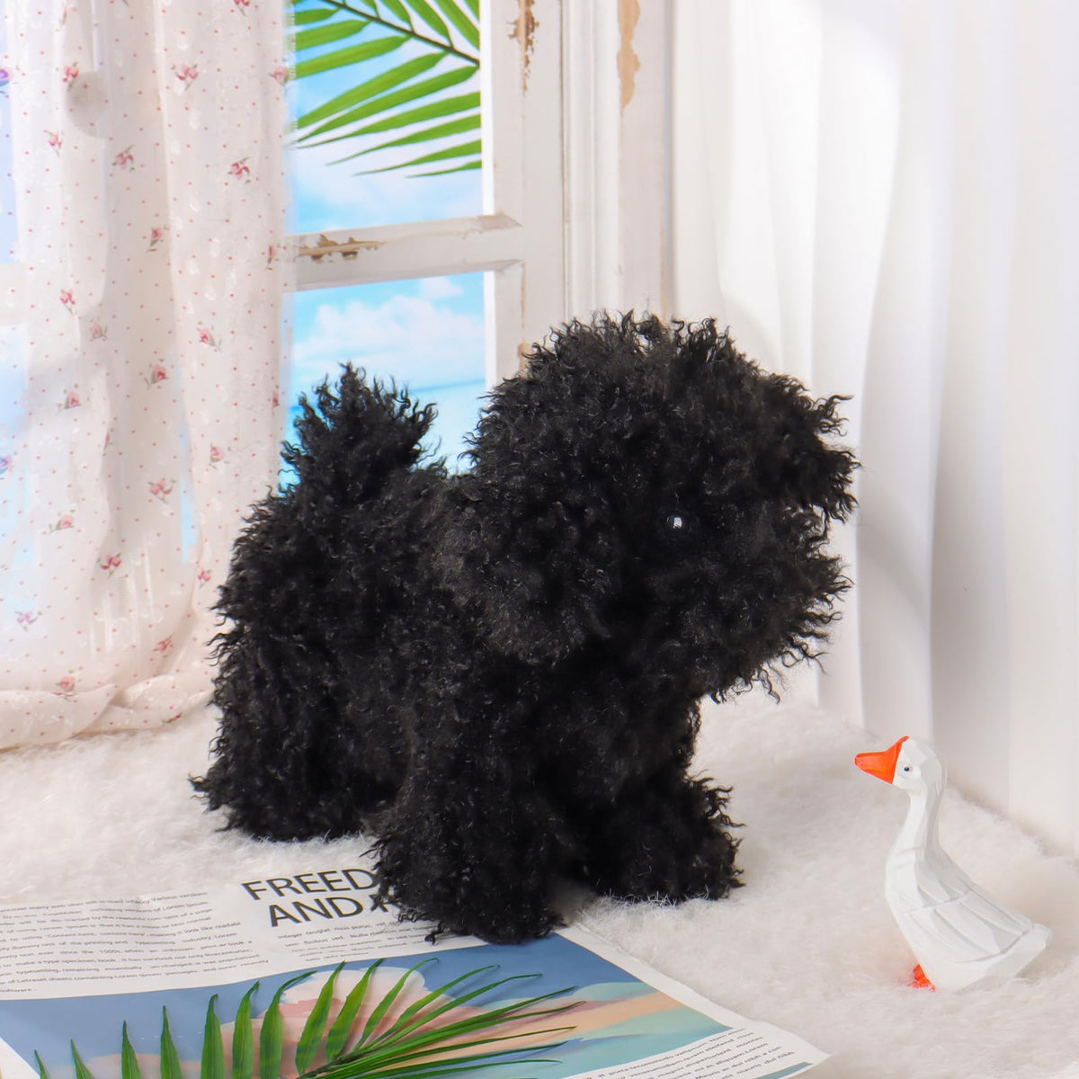 Apricot Lamb plush face close-up showing detailed craftsmanship.