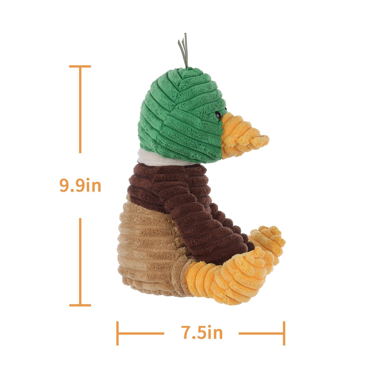 Apricot Lamb corduroy mallard duck plush — sensory-friendly texture invites curious, soothing play.