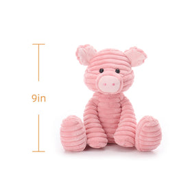 Apricot Lamb corduroy pig 9in playroom scene demonstrates versatile fun.
