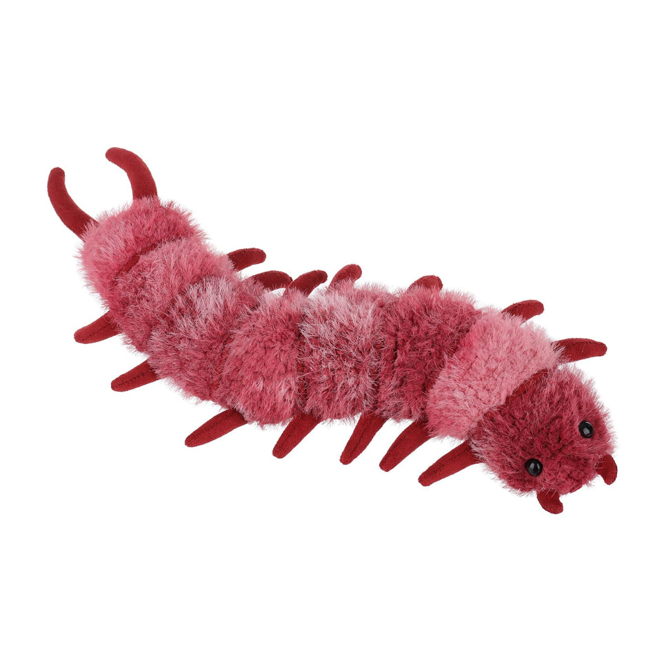 Apricot Lamb devil centipede plush with soft material for cozy cuddling.