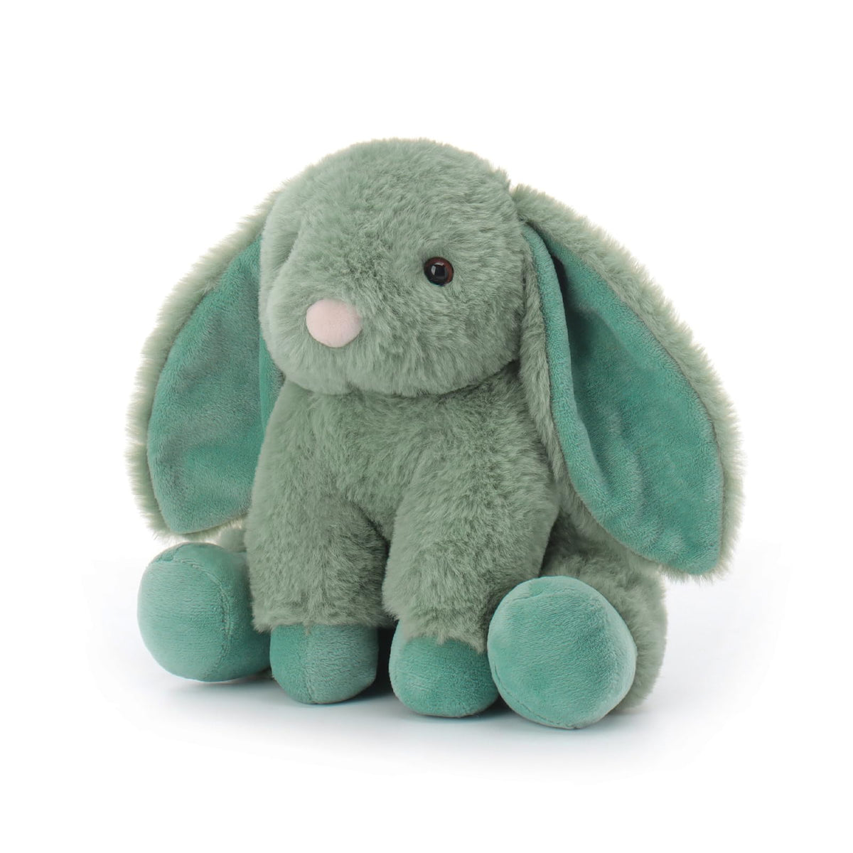 Apricot Lamb Green Bunny camping companion ready for adventures.