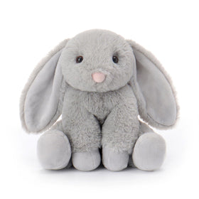 Apricot Lamb grey bunny ears plush offers a fluffy cuddle for kids