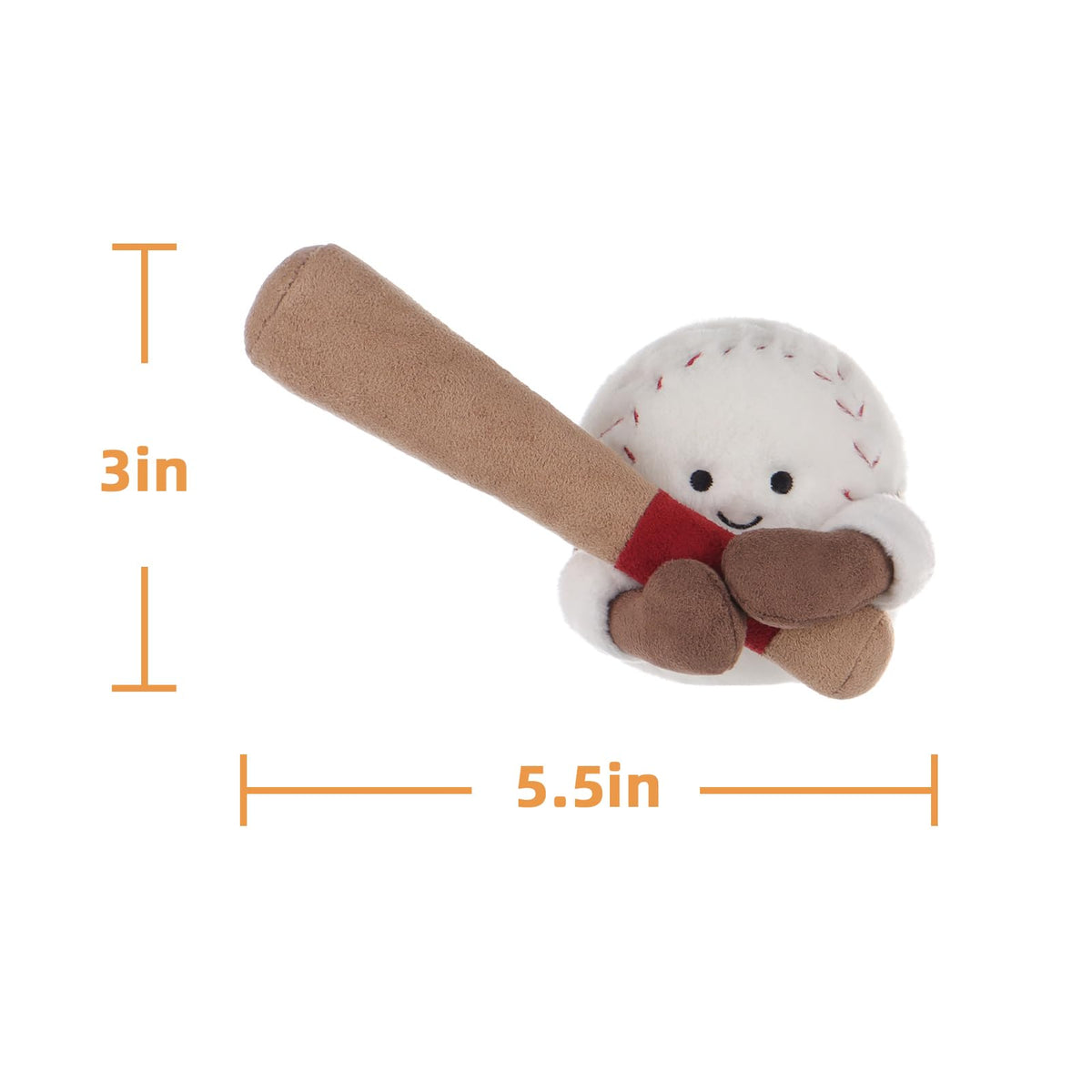 Apricot Lamb Happy Baseball travel-friendly size, perfect for car rides.