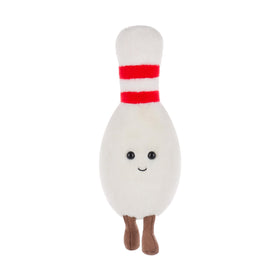 Apricot Lamb Happy Bowling kid holding plush, perfect bedtime buddy