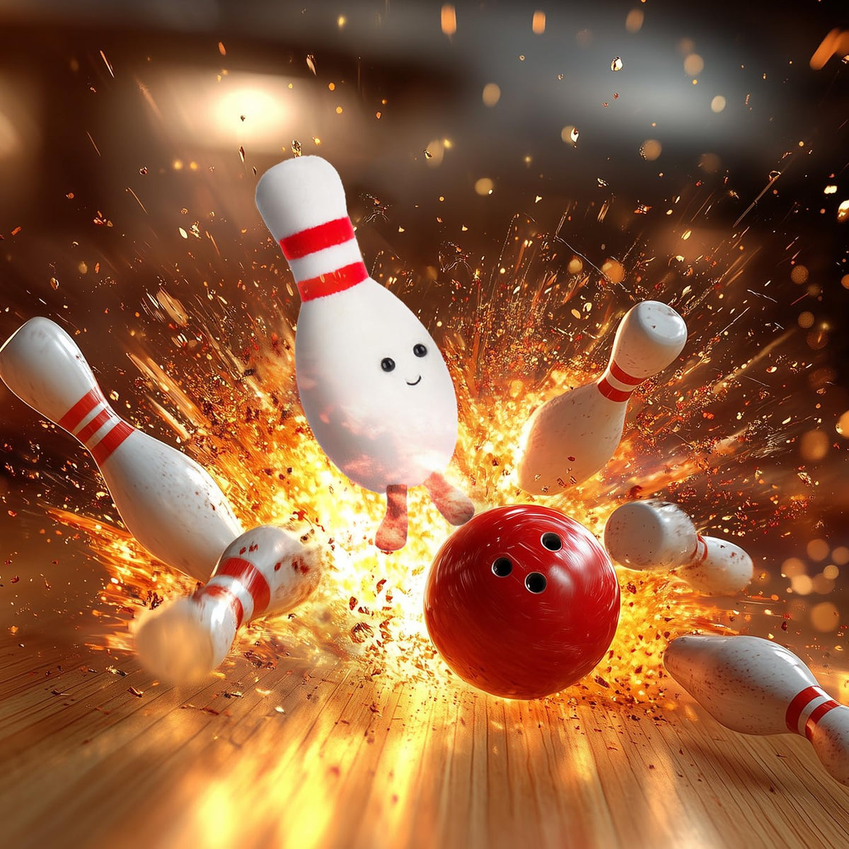 Apricot Lamb Happy Bowling size 9-5 inch, ideal for hugs and trips