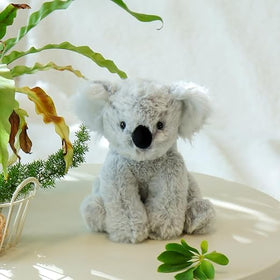 Close-up of soft fur on Apricot Lamb koala plush.