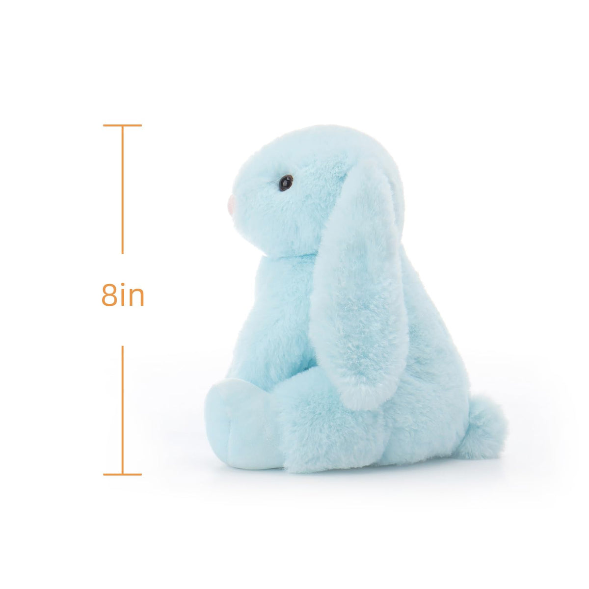 Apricot Lamb 8-inch bunny, travel companion, lightweight and portable.