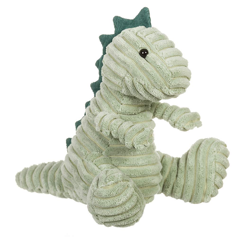 Apricot Lamb Matcha Dino plush front view; soft and cuddly for kids