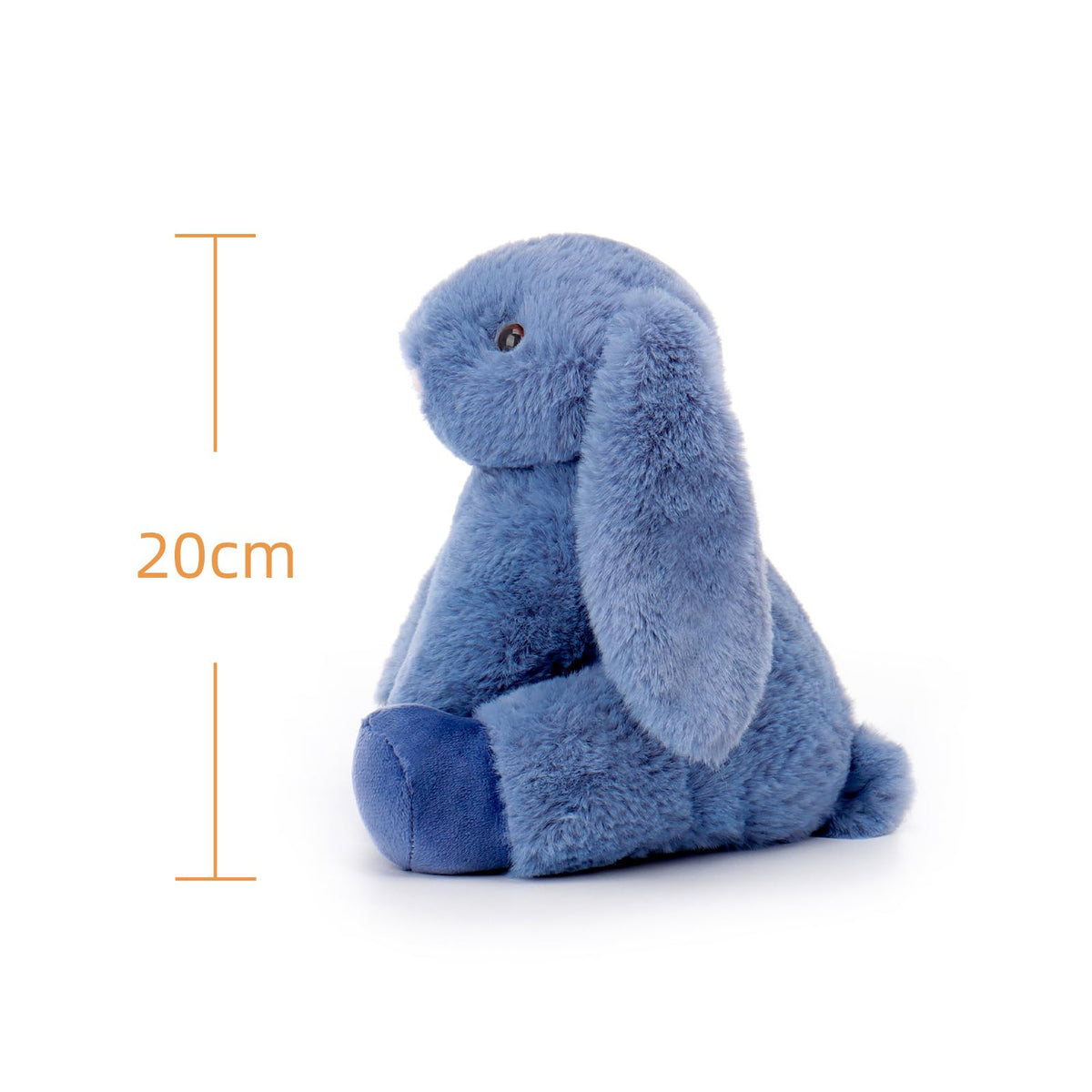 Apricot Lamb navy blue bunny decorative-ready plush for nurseries.