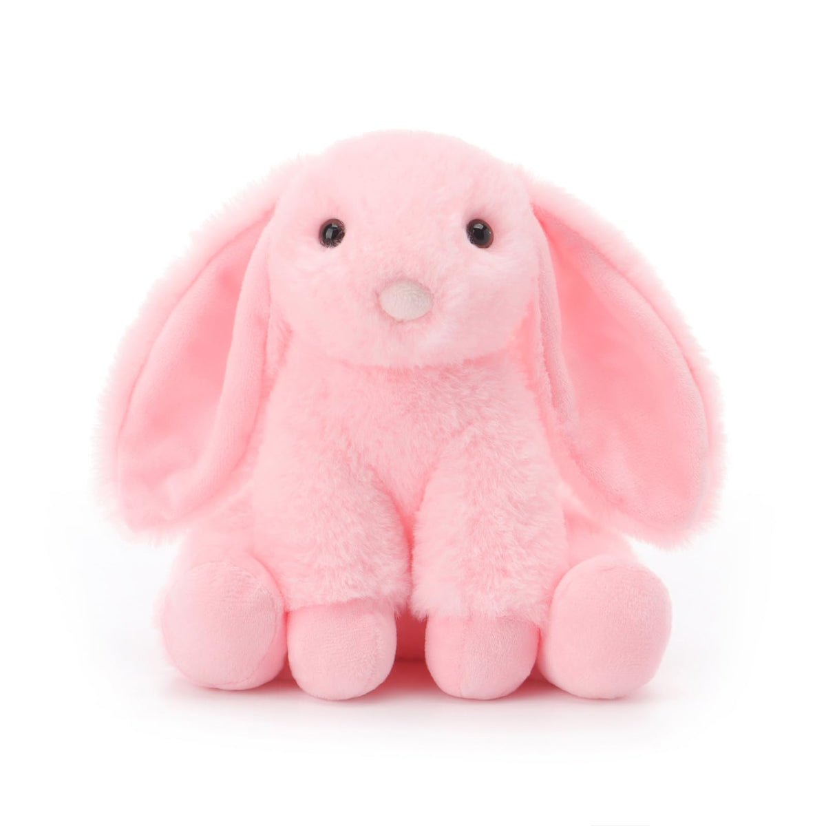 Apricot Lamb pink bunny ears close-up for cuddle-ready plush toy.