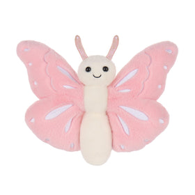 Apricot Lamb Pink Butterfly plush, front view, ideal cuddly toy for bedtime and play