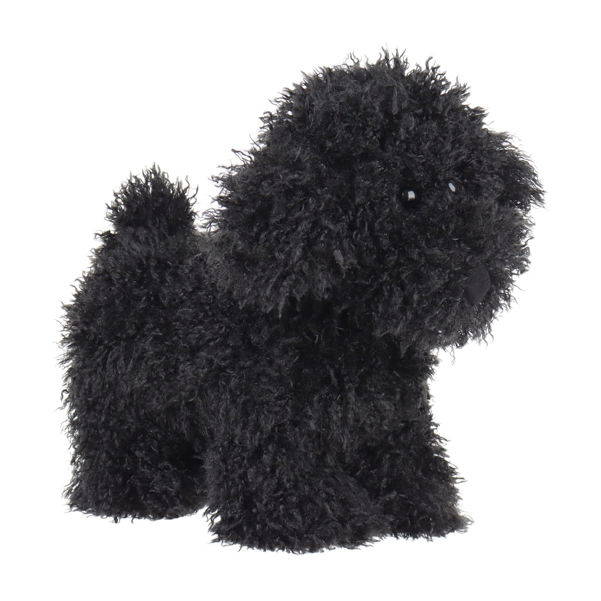 Apricot Lamb plush black poodle, 8-3 inches, ideal for hugging and playtime.
