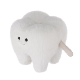 Apricot Lamb plush tooth festive decor accent for celebrations.