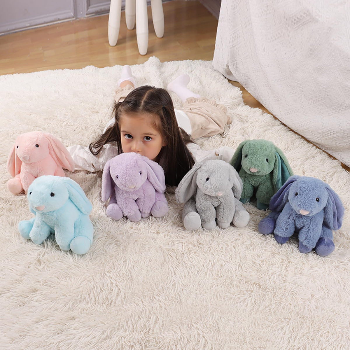 Apricot Lamb soft polyester plush provides a gentle texture for sensory-friendly play