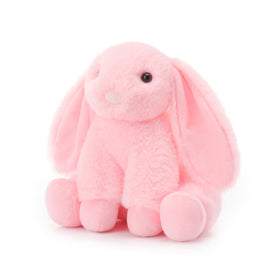 Apricot Lamb soft polyester plush provides gentle tactile appeal.
