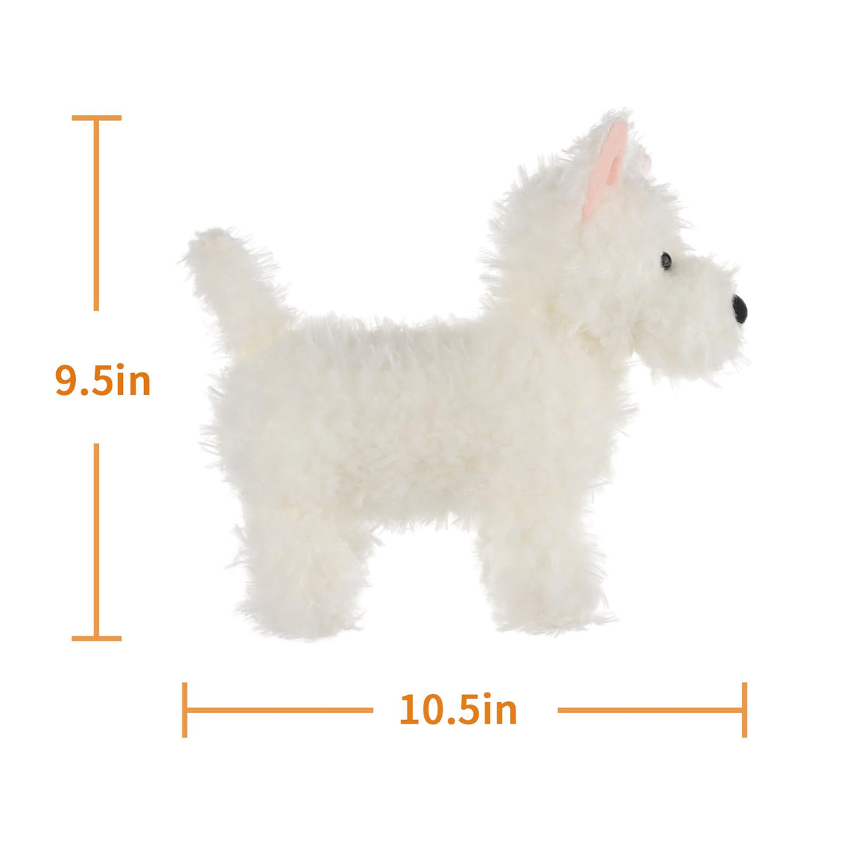 Apricot Lamb travel-friendly toy size fits bags for on-the-go comfort.