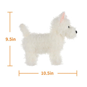 Apricot Lamb travel-friendly toy size fits bags for on-the-go comfort.