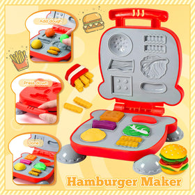 Aprilwolf dough set hamburger machine makes pretend meals that inspire role play