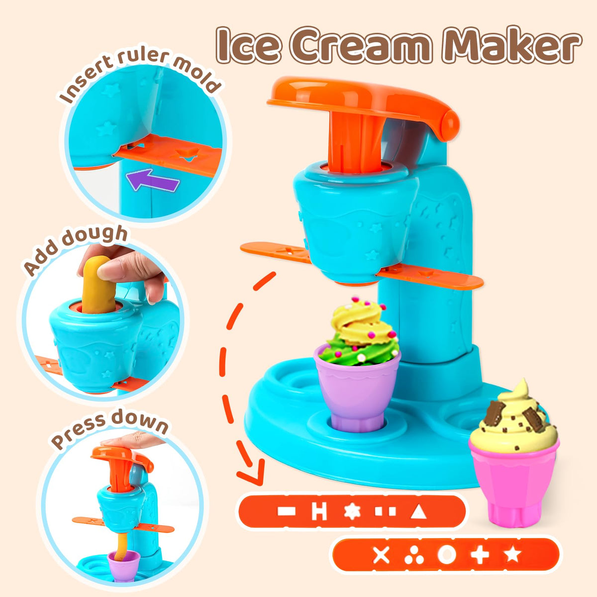 Aprilwolf 4-in-1 dough set noodle machine encouraging hands-on learning and sharing.