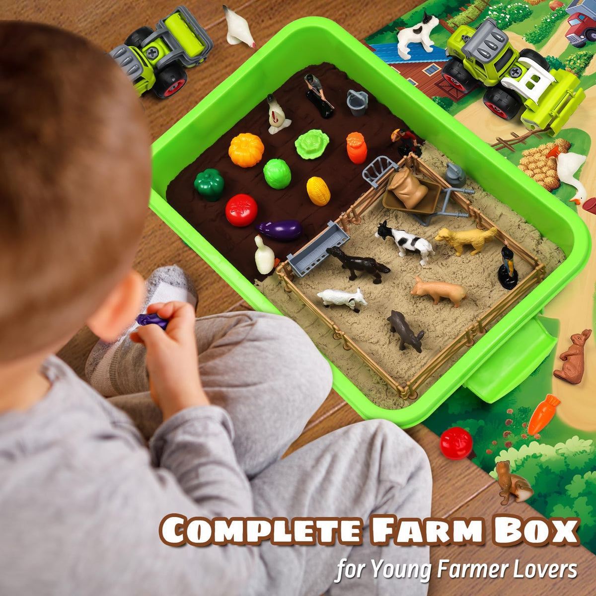 Aprilwolf fences and barn elements support open-ended building play