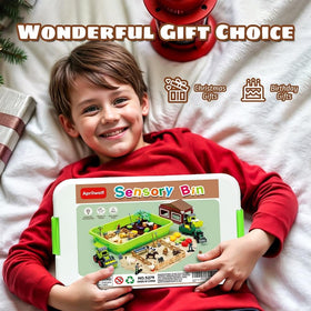 Aprilwolf gift-ready farm set for kids ages 3 to 7