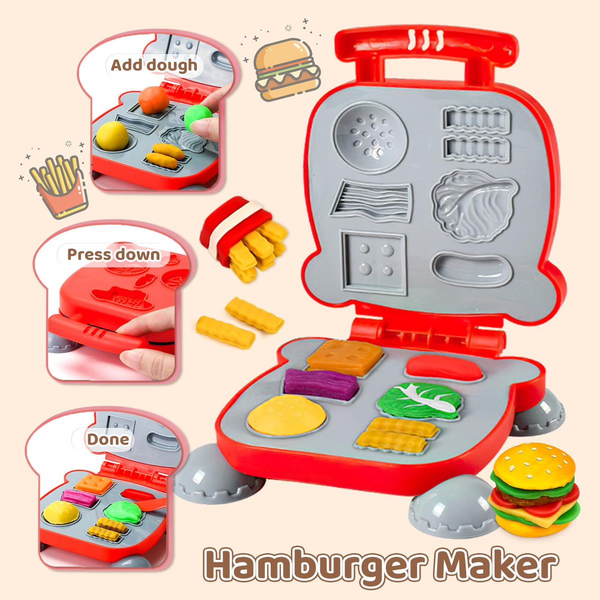 Aprilwolf noodle maker supports hands-on learning and pretend cooking.