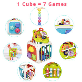 Aprilwolf rotating beads and gears stimulate problem solving and tactile exploration.