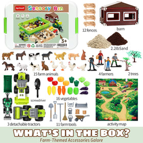 Aprilwolf sand provides tactile, moldable play for farm scenes