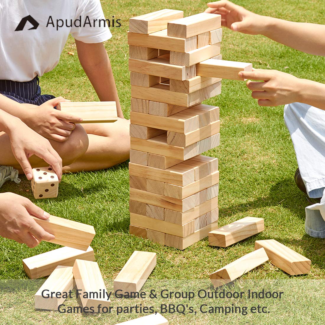 ApudArmis giant tower ideal for backyard parties and group play.