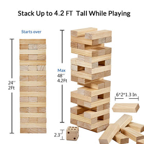 ApudArmis pinewood blocks with smooth rounded edges for safe stacking.