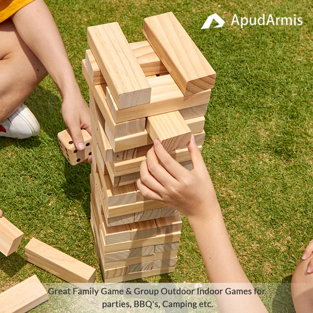 ApudArmis wooden blocks with rounded edges for safety during play.
