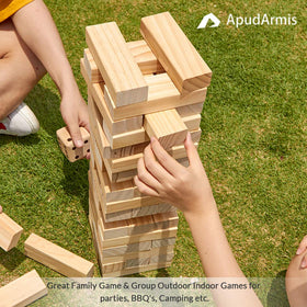 ApudArmis wooden blocks with rounded edges for safety during play.
