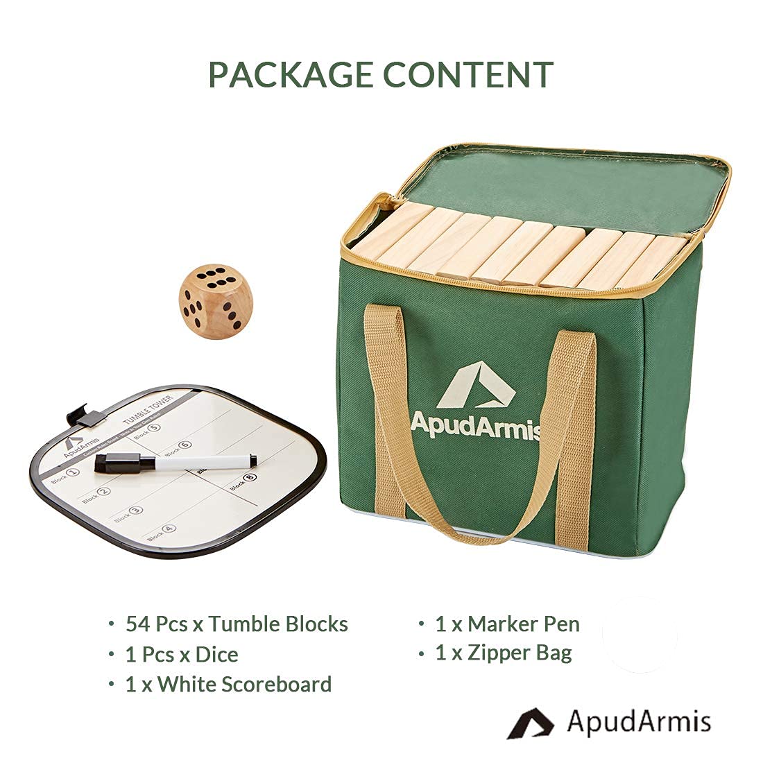 ApudArmis family-friendly game setup in yard or living room.