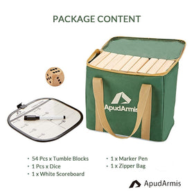 ApudArmis family-friendly game setup in yard or living room.