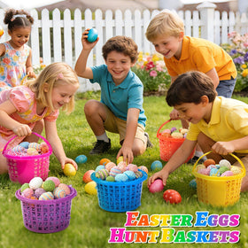 APUDWN reusable plastic baskets endure indoor and outdoor Easter activities